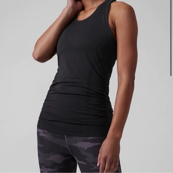 Athleta Speed Light Women's Black Racerback Tank Top Sz-S.  J7 - Picture 1 of 12